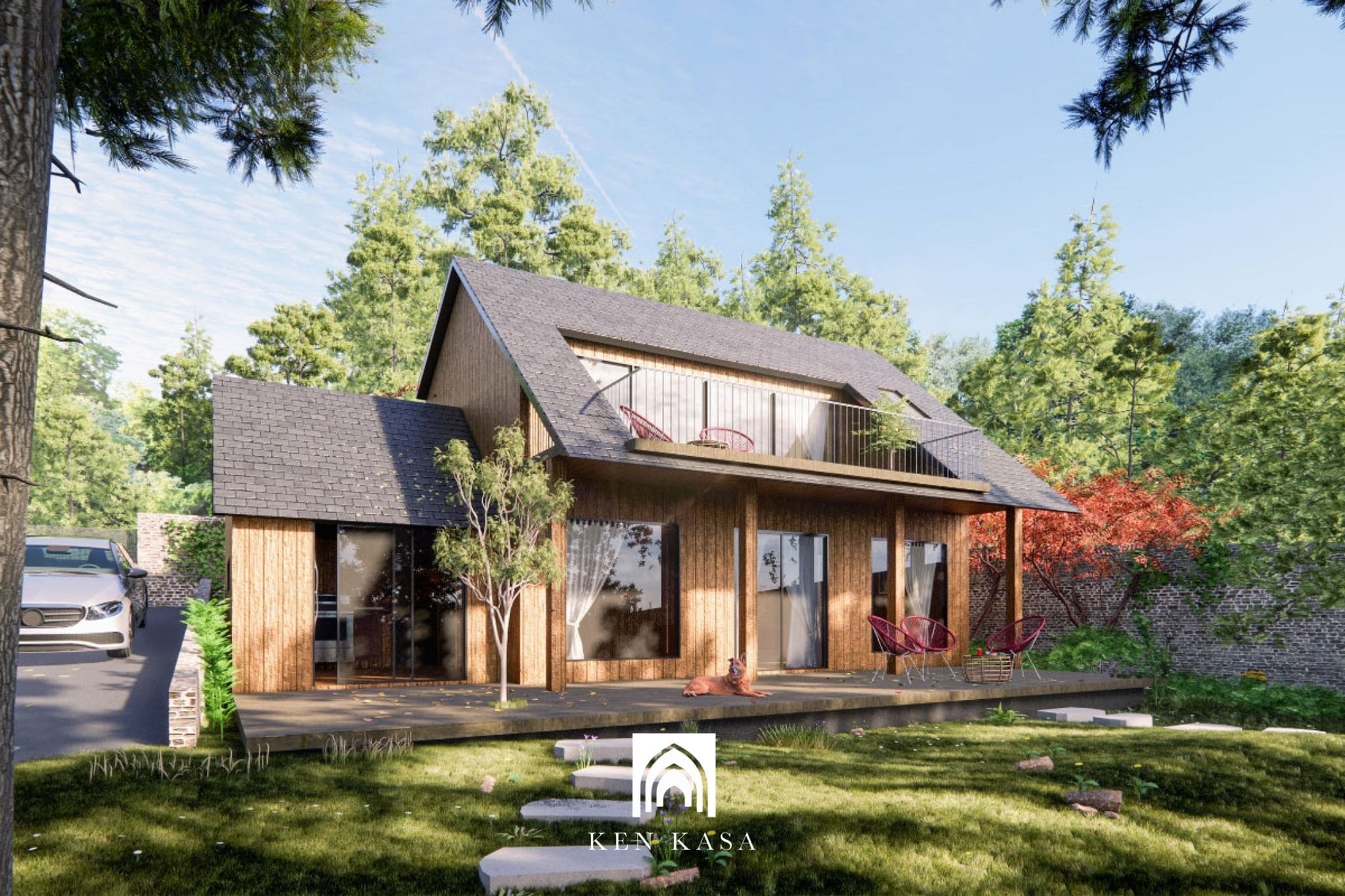 Mẫu nh&agrave; resort đẹp phong c&aacute;ch cottage ven hồ &ndash; s&acirc;n vườn